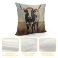 thumbnail image 4 of Orinice Cow Graphic Decorative Pillow Cover for Home Decor, Cotton Linen Cushion Case 1PC 12x12in, 4 of 5