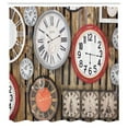 thumbnail image 3 of Ambesonne Antique Shower Curtain, Vintage Wall, 69"Wx70"L, Brown and Red, 3 of 5