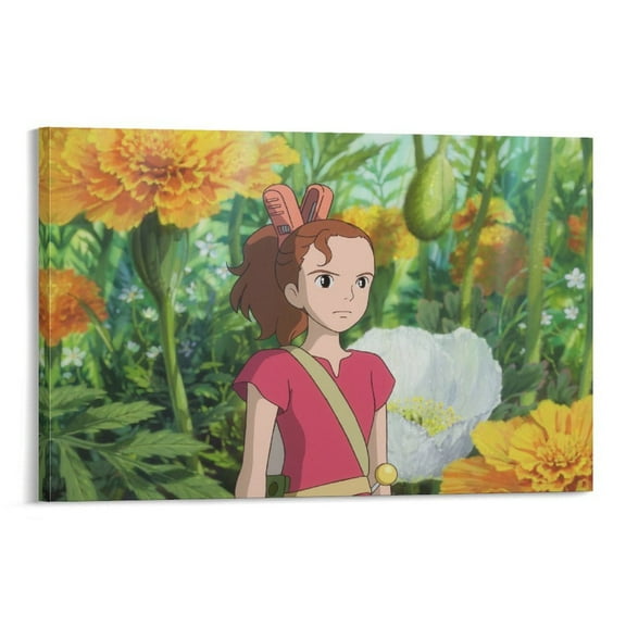 The Secret World of Arrietty Japanese Anime Poster Posters Wall Art Painting Canvas Gift Living Room Prints Bedroom Decor Poster Artworks 08x12inch(20x30cm)