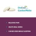 thumbnail image 5 of OraCoat® CankerMelts® Stick-On Melts™ Mouth Sore Treatment with 15mg Benzocaine, Hyaluronan & Vitamin E, 20 Count, 5 of 8
