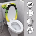 thumbnail image 3 of HELLHERO Cat Spider Web Pattern Adds Holiday Charm for Modern Bathrooms, Adjustable Elastic Fabric Toilet Top Cover, Soft, Fits All Toilet Shapes, 2 Pcs Set, 3 of 8