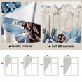 thumbnail image 5 of Blue Christmas Poinsettia Swag Valances for Windows 2 Pack, Kitchen Window Curtains 36 Inch Length, Xmas Botanical Balls Snowflake Rustic Privacy Swag Curtains for Living Room/Bathroom 36"x36", 5 of 8