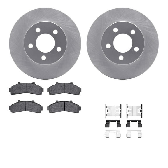Dynamic Friction Company Front Geospec Brake Rotors with Heavy Duty Brake Pads includes Hardware 4212-99122