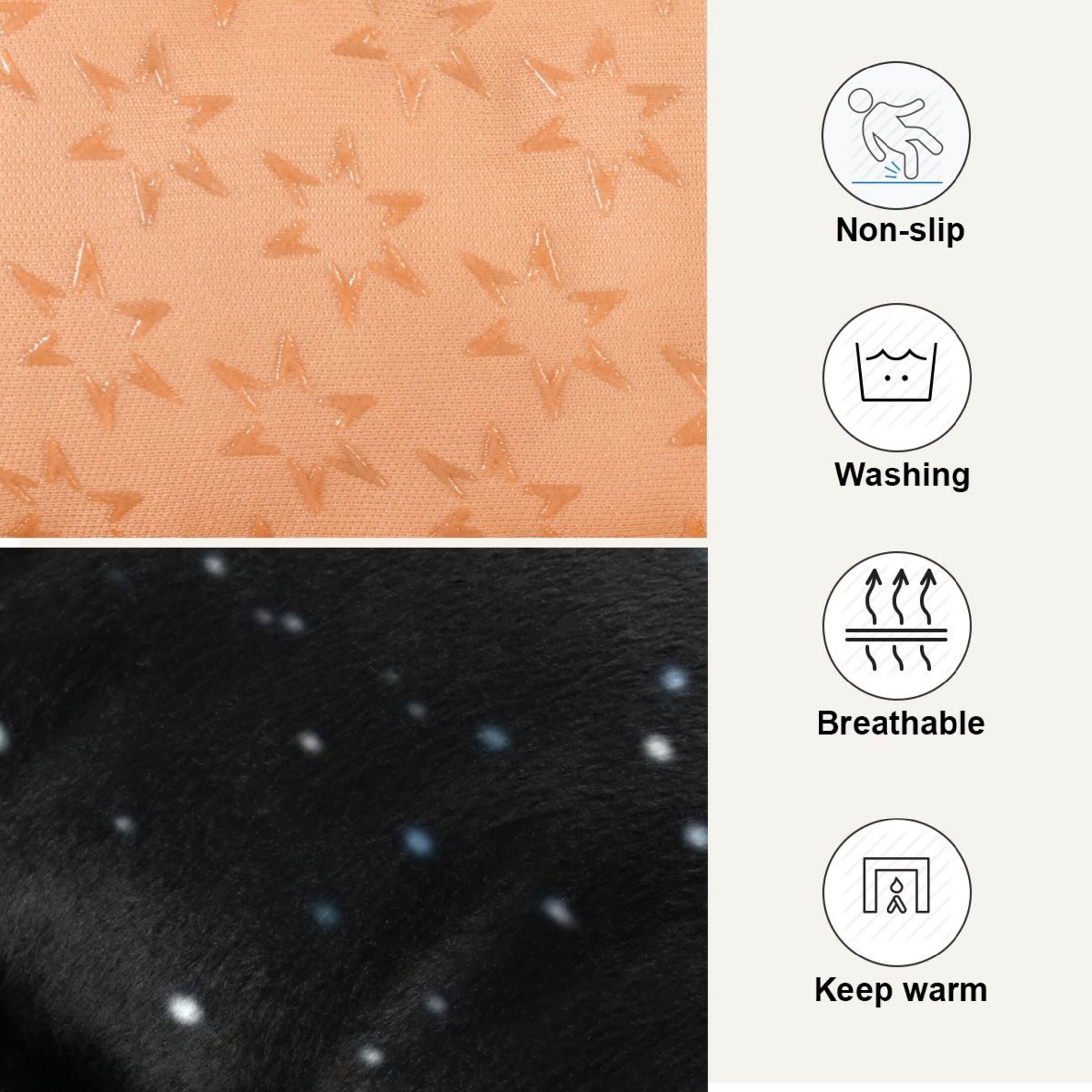 Cozy Mat Pet Bed Indoor Outdoor Warm Soft For Cat Dog Puppy(S/M) Twinkling Stars