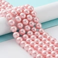 thumbnail image 5 of 5pcs Shell Pearl Bead Strands Rainbow Plated Grade A Round Pink 8mm Hole: 1mm about 51pcs/strand 16 inch, 5 of 8