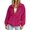 Hot Pink, variant on BUIGTTKLOP Corduroy Jackets for Women Full Zip up Long Sleeve Shirts Collared Casual Jackets Winter Clothes