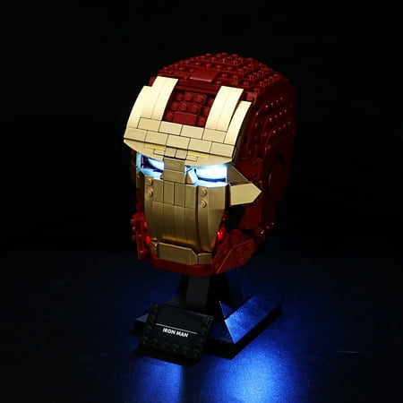 LIGHTAILING Led Lighting Set for Iron Man Helmet Building Blocks Model, Compatible with 76165 (Not Include the Building Set)