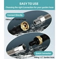 thumbnail image 3 of Garden Hose Nozzle High-Pressure Washer with 3 High-Pressure Nozzles,Flexible Wand & Quick Connectors, 3-In-1 Power Wand for Car Pet Window Washing, 3 of 7