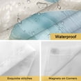 thumbnail image 4 of Coastal Beach No Hook Shower Curtain with Snap in Liner, Summer Retro Starfish Wave Double-Layer Waterproof Fabric Shower Curtains for Bathroom Hotel Bathtub, Mesh Top & Long 72"x84", 4 of 9