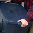 thumbnail image 3 of Rubbermaid 31 Gallon Stackable Storage Container, Dark Indigo Metallic (6 Pack), 3 of 6