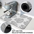 thumbnail image 4 of Gray Monstera Leaf Dish Drying Mats for Kitchen Counter, Tropical Botanical Minimalist Modern Absorbent Coffee Bar Mat with Non-slip Rubber Backed Quick Drying Dish Rack Pad 16"x24", 4 of 9