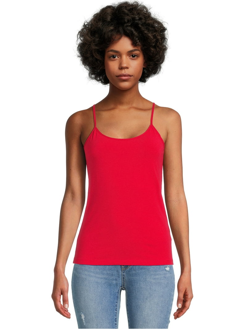 Time & Tru Women's Stretchy Camisoles with Adjustable Straps, 5