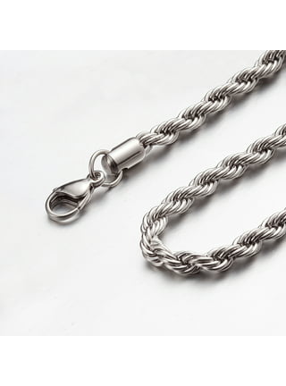 TINGN Black Chain for Men 5mm 35 Inch Stainless Steel Black Twist Rope  Chain Necklace for Men