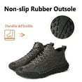 thumbnail image 4 of Mens Leather Casual Boots Vintage Slip Resistant Flat Boots Driving Business Office Shoes Lightweight Comfortable Gray 8.5 US, 4 of 7