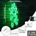 thumbnail image 6 of USB-Powered Green Plant LED Neon Light - Modern Hanging Decor, No Batteries Needed, Plug-and-Play for Home, Office, Wedding, Party, or Gift - Durable Indoor/Outdoor Lighting, 2D Plant-Shaped Wall Art, 6 of 6