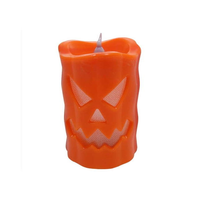 Advancent luminosa, candelabro hecho a mano con cabeza de Calavera, velas que funcionan con pilas, lámpara de mesa, decoración superior, decoración Iluminación navideña Naranja Advancent HA068219-01