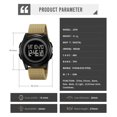 thumbnail image 4 of Men's Ultra-Thin Digital Waterproof Watch Stylish Sports Wrist Watch for Men and Women Military Tactical, Minimalist Design with Stopwatch, Countdown, Alarm, Dual Time，Hourly Chime, 4 of 6