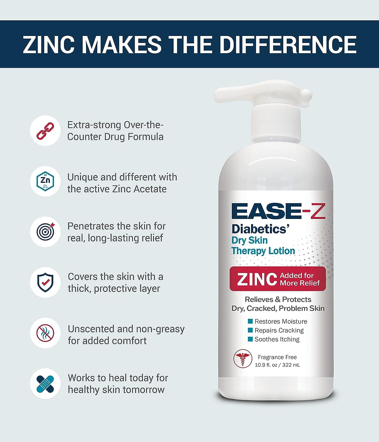 (2 pack) Ease-Z Diabetics' Dry Skin Therapy Lotion 10.9 oz