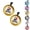 Gold, variant on Black Classic Bike Bell - Lightweight Fun Design, Loud Clear Sound, Fits 20-25mm Handlebars for Scooter & Vintage Bike