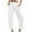 White, variant on Yghzkop Women's French Terry Wide Leg Sweatpants Solid Color Barrel Leg Joggers Elastic Waist Lounge Pants with Side Pockets Streetwear Oversized Fit Casual Trousers Comfortable