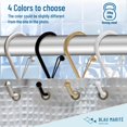 thumbnail image 5 of Ganchos para cortinas de ducha Blau Marité 12 en forma de S, anticaída, dorados, 5 of 5
