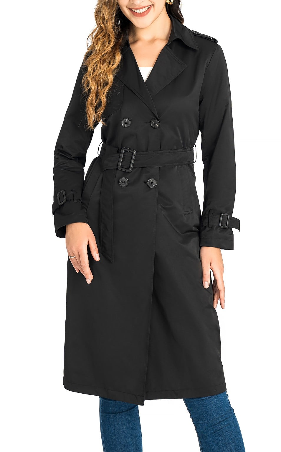 ジャケット・アウター L'Or  3way Trench Coat MECALA Women's Casual Spring Fashion Double Breasted Trench