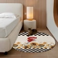 thumbnail image 2 of Round Rug 4Ft Washable Non-Slip, Sunflowers Rooster Circle Area Rugs for Living Room Bedroom, Farmhouse Vintage Beige Burlap Plaid Indoor Floor Mats Carpet Runner for Home Decor Aesthetic, 2 of 8