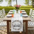 thumbnail image 4 of Table Runners 72 Inches Long Dress Scarves, Farmhouse Wreath Farmhouse Kitchen Table Runner, Coffee Tablerunners, Sweet Home Rustic Plants Texture Grey Wood 14x72 Inch, 4 of 9