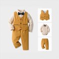 thumbnail image 2 of Farysays Toddler Suit Baby Boy Clothes Gentleman Outfits Long Sleeve Bowtie Tuxedo Suit, 2 of 4