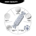 thumbnail image 5 of Wukai Dark Blue Snowflakes Print Candy Pillow Cylindrical Pillows Sofa Pillow Neck Hand Support Pillows Including Insert Lumbar Pillows, 5 of 8