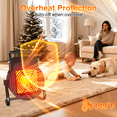 thumbnail image 2 of Auertech 1500W Electric Space Heater with Thermostat & Remote, 12H Timer, Overheat Protection, 7 ft Cord, 2 of 7