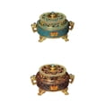 thumbnail image 1 of Soporte de Quemador de 2xTibet Contenedor de Quemador de de Aleación de Cobre Pintado, 1 of 9