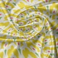 thumbnail image 5 of Ambesonne Floral Valance Pack of 2, Retro Spring Flowers Art, 54"X18", Yellow and Lime Green, 5 of 5