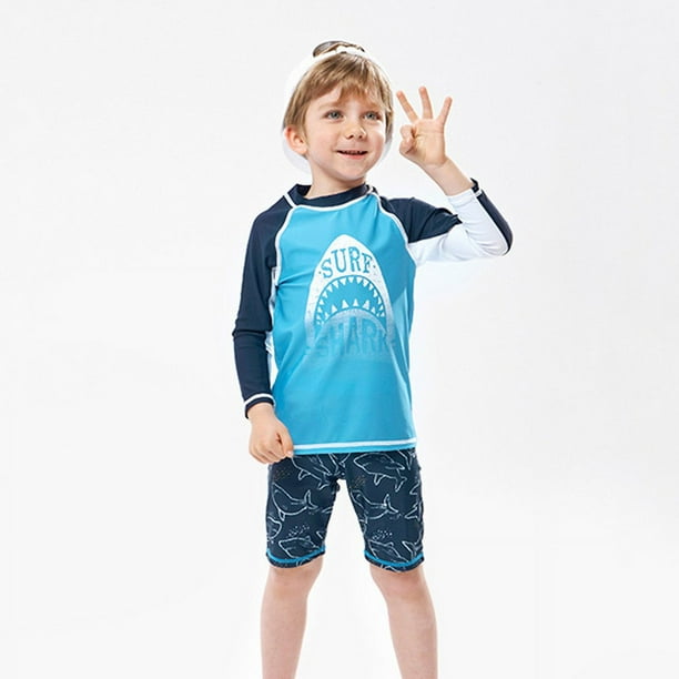 Traje de bano grande para ninos y ninas de 2 a 12 anos conjunto de traje de bano a la moda para nadar surfear Tops Pantalones traje de entrenamiento para ninos