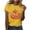 (Style 152)Yellow, variant on NuoCaiYun Summer T Shirts for Women, Casual Womens Workout Tshirt Pumpkin Print Round-Neck Pullover Short Sleeve Tops