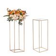 thumbnail image 1 of VEVOR 2PCS 31.5inch High Wedding Flower Stand, With Acrylic Laminate,Metal Vase Column Geometric Centerpiece Stands, Gold Rectangular Floral Display Rack for Events Reception, Party Decoration, 1 of 9