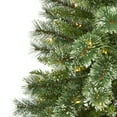 thumbnail image 5 of Nearly Natural 5' Green Slim Snow Tip Pine Artificial Christmas Tree with 150 Clear LED Lights, 5 of 8