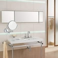 thumbnail image 7 of Wall Mirror, Wall Mounted Makeup Mirror, 10X/3X Magnification 8 Inch Two-Sided Swivel Vanity Mirror Extendable Bathroom Cosmetic Shaving Mirror Chrome Finish, 7 of 7