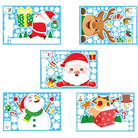 

RBCKVXZ Christmas Decorations Under $5.00 Clearance Christmas Electrostatic Stickers Snowflake Set Door Window Glass Stickers Christmas Room Ornaments Decor Gifts