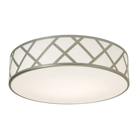

Afx Hvnf17mb Haven 3 Light 17 Wide Flush Mount Drum Ceiling Fixture - Nickel