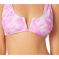 thumbnail image 3 of California Waves Womens Juniors V-Wire Tie-Dye Bikini Swim Top, 3 of 3