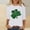 White, variant on Oplxuo St Patty's Day Shirt Women 2026 Casual Plus Size 3/4 Sleeve Irish Clover Shirts Funny Saint Patrick's Tunic Tops