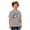 Grey, variant on Boys USA Soccer Flag Graphic Short Sleeve T-Shirt, Crew Neck Patriotic Print Top Casual Kids Tee for Daily Sports Wear(Watermelon Red,10-11Years)