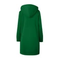 thumbnail image 5 of Lumtrix Long Hoodies for Women Zip Up Fleece Oversized Long Sleeve Sweatshirts Fall Winter Warm Hoodie Dress with Pockets Green 2XL, 5 of 6