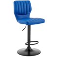 thumbnail image 2 of Home Square Adjustable Blue Faux Leather Swivel Bar Stool - Set of 2, 2 of 9