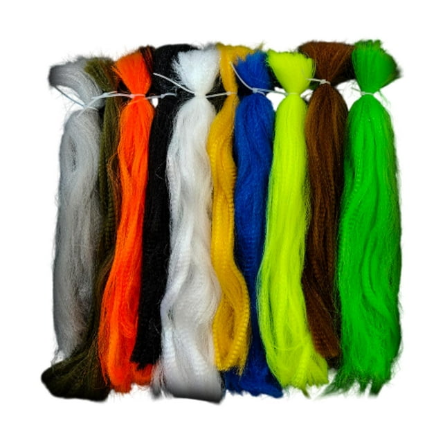 10x que atando el hilo de hilo de hilo señuelo haciendo suministros de diy suministros de fibra sintética alambre de pesca con mosca larga para carpa