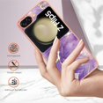 thumbnail image 4 of Dteck for Samsung Galaxy Z Flip 5 Case, Marble Design Thin Sturdy Hard PC Slim Shockproof Anti-Scratch Protective Cover for Samsung Galaxy Z Flip5 5G,Purple, 4 of 5