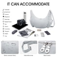 thumbnail image 4 of Duryarhall Women Crescent Shaped Single Shoulder Crossbody Bag Waterproof Design Casual Hobo Bag, 4 of 5