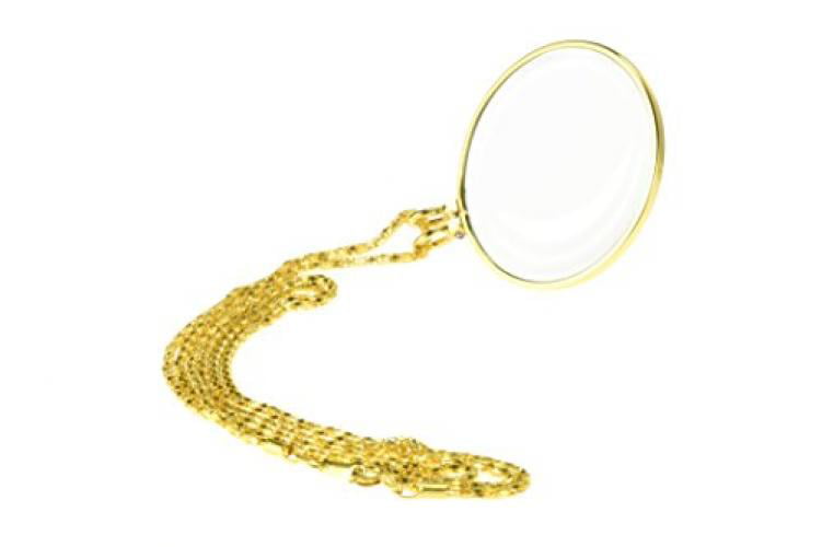 SE 5.5x Magnifier Pendant with 36 Gold Chain Necklace MG2015G