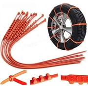 Pack of 20 Snow Tire Chains Anti-Skid Anti-Slip Nylon Cable Tie for Mowers Cars Trucks SUVs